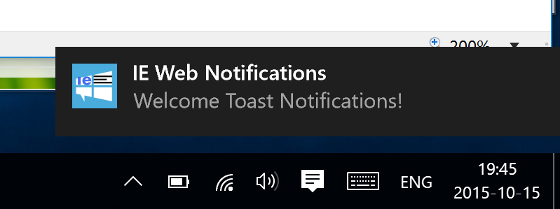 Toast notifications